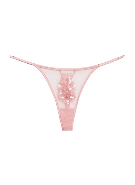 beaded panty|Beaded Appliqué Thong .